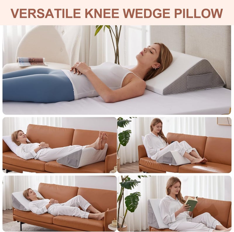 Bedluxe Knee Wedge Pillow for Pain Relief - Image 2